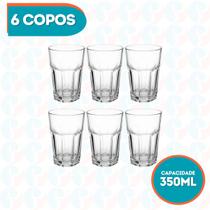 Copo de vidro 350ml Vitaminas sucos ou smoothies 6 Unidades