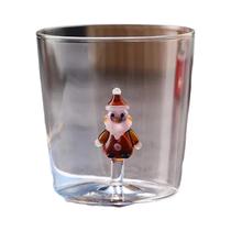 Copo De Vidro 3D De Natal 300ml, Caneca De Café E Vinho, Presente De Decoração De Natal De Alta