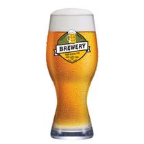 Copo de Vidro Atlanta Frases Brewery Amarelo para Cerveja 450ml