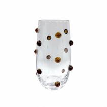 Copo de Vidro Bolinhas Âmbar Luxuoso Mesa Posta 520ml Copo de Vidro Bolinhas Âmbar Luxuoso Mesa Posta 520ml