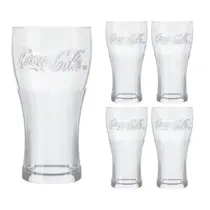 Copo de Vidro Coca Cola Clássico 470ml Cristal Nadir - 4 Un