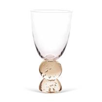 Copo de Vidro com Base Esfera Âmbar 370ml 8,6x8,6x17,8cm Copo de Vidro com Base Esfera Âmbar 370ml 8,6x8,6x17,8cm