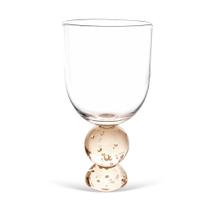 Copo de Vidro com Base Esfera Âmbar 400ml 8,5x8,5x16,5cm Copo de Vidro com Base Esfera Âmbar 400ml 8,5x8,5x16,5cm