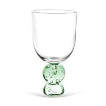 Copo de Vidro com Base Esfera Verde 400ml 8,5x8,5x16,5cm Copo de Vidro com Base Esfera Verde 400ml 8,5x8,5x16,5cm