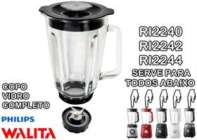 Copo de Vidro com Faca Preta para uso nos modelos Ri2240 Ri2242 Ri2244