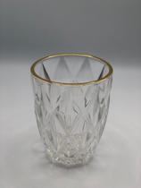 Copo de vidro com fio de ouro diamond 270ml Copo de vidro com fio de ouro diamond 270ml