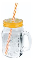 Copo De Vidro Com Tampa E Canudo Com Tampa De Frutas 450ml Copo De Vidro Com Tampa E Canudo Com Tampa De Frutas 450ml
