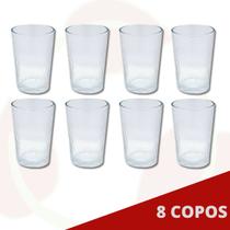 Copo de Vidro Conjunto com 8Un de 200ML Suco Água ou Drinks