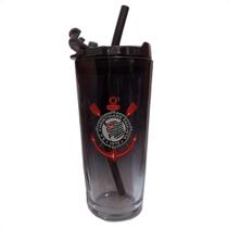 Copo de Vidro CORINTHIANS 750ml Mileno Com tampa E Canudo Ref. YS2181 Copo de Vidro CORINTHIANS 750ml Mileno Com tampa E Canudo Ref. YS2181