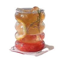 Copo De Vidro Corrugado Transparente Retro Para Café, Leite, Chá E Suco, Utensílios Domésticos Copo De Vidro Corrugado Transparente Retro Para Café, Leite, Chá E Suco, Utensílios Domésticos
