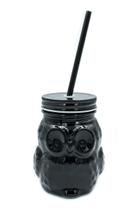 Copo de Vidro Coruja Com Tampa e Canudo 450ml Copo de Vidro Coruja Com Tampa e Canudo 450ml