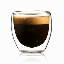 Copo de Vidro Duplo 250ml Parede Dupla para Chá Café Expresso Suco Capuccino Dolce Gusto Moderno