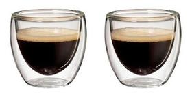 Copo De Vidro Duplo Bistro Shot Café 140ml 2 Peças Copo De Vidro Duplo Bistro Shot Café 140ml 2 Peças
