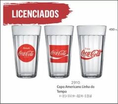 Copo de Vidro Grande Americano Coca-Cola 450ml Licenciado - Nadir Figueiredo