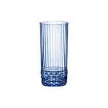 Copo De Vidro Para Água 490 ml Azul Linha America 20s Bormioli Rocco