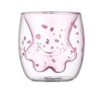 Copo De Vidro Parede Dupla Formato Criativo De Patinha 240ml