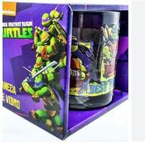 Copo de vidro personagens tartaruga ninja - capacidade. 350ml