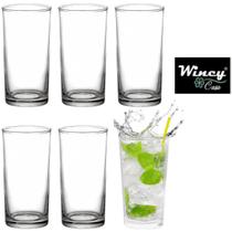 Copo de Vidro transparente resistente grosso Wincy Caixa com 6 unidades uso domestico ou industrial Copo de Vidro transparente resistente grosso Wincy Caixa com 6 unidades uso domestico ou industrial