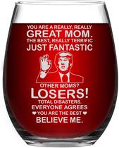 Copo de vinho BETHEGIFT Mom Gift 414 ml Durable Crystal Copo de vinho BETHEGIFT Mom Gift 414 ml Durable Crystal