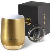 Copo de vinho CARIVINO Luxury Stemless 350ml com interior de cerâmica