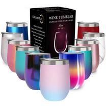 Copo de vinho CHILLOUT LIFE 12 oz de aço inoxidável isolado Copo de vinho CHILLOUT LIFE 12 oz de aço inoxidável isolado