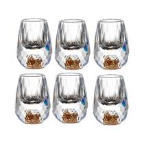 Copo De Vinho De Cristal Com Folha De Ouro 15ML Conjunto De 1/2/6 Peças Copo De Whisky Luxuoso Livre