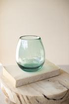 Copo de vinho de vidro KALALOU Stemless Clear Green 240ml Copo de vinho de vidro KALALOU Stemless Clear Green 240ml