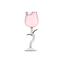 Copo de vinho em forma de rosa de 150 ml/280 ml de vidro com alto teor de borosilicato