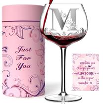 Copo de vinho Gumry Customized Monogram Letter M 470 ml Copo de vinho Gumry Customized Monogram Letter M 470 ml