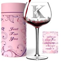 Copo de vinho Gumry Personalizado Monogram Letter K 475ml