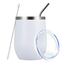 Copo de vinho MEWAY Stemless 350mL com tampa de aço inoxidável