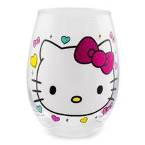 Copo de vinho prateado Buffalo Sanrio Hello Kitty 600mL sem haste Copo de vinho prateado Buffalo Sanrio Hello Kitty 600mL sem haste