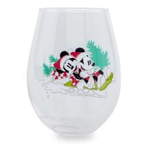 Copo de vinho Silver Buffalo Disney Mickey Minnie Christmas Copo de vinho Silver Buffalo Disney Mickey Minnie Christmas