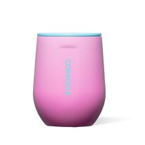 Copo de vinho Stemless Corkcicle 12 oz com isolamento triplo rosa