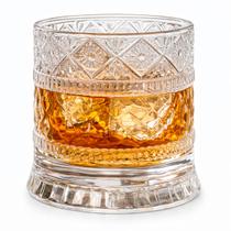 Copo de Whisky 280ml Giratório 360º Base em Vidro Vitino Diamant