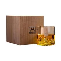 Copo De Whisky 3D Montanha Japão Glacier Old Fashioned Rock Glasses Com Caixa De Presente De Madeira