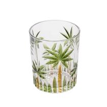 Copo de Whisky Água Baixo Cristal Coqueiro Palm Tree Wolff 340ml