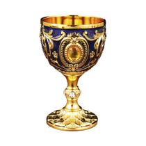 Copo De Whisky De Metal Retro Com Diamantes Estilo Europeu Copo De Bebida Anti-quebra Presente