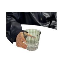 Copo De Whisky De Vidro Cortado Em Diamante De 200ml Estilo Minimalista Copo De Cristal Colorido