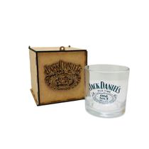Copo de whisky Jack Daniel's personalizado com caixa - santa bela personalizados