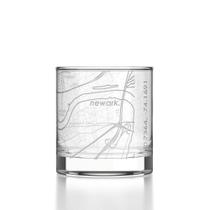 Copo de Whisky Well Told Mapa de Newark NJ 325ml Transparente