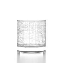 Copo de Whisky Well Told Mapa de Washington DC 325ml Transparente