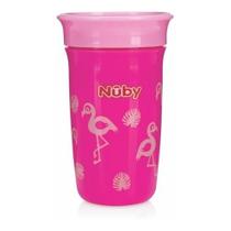 Copo Decorado 360 Graus 300ml Antivazamento Baby Nuby - Azul / Rosa / Vermelho Cor:Rosa
