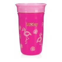 Copo Decorado 360 Graus 300ml Antivazamento - Nuby - Azul / Rosa / Vermelho