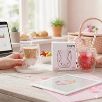 Copo Decorado 3d Patinha Fofa Não Esquenta A Mão Copo Decorado 240ml Café Chás Suco