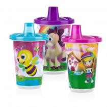 Copo Decorado Bico Rígido kit 3 und 300ml +6m nuby