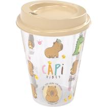 Copo Decorado Capivara com Tampa e Bico 270ML Copo Decorado Capivara com Tampa e Bico 270ML