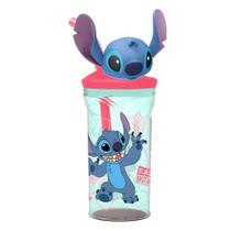 Copo Decorado Stitch 3D C/Canudo 360Ml