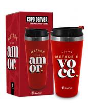 Copo denver emborrachado 450ml - metade de mim e voce