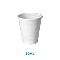 Copo Descartáveis PS 80ml Branco Copomais com 100 unidades
